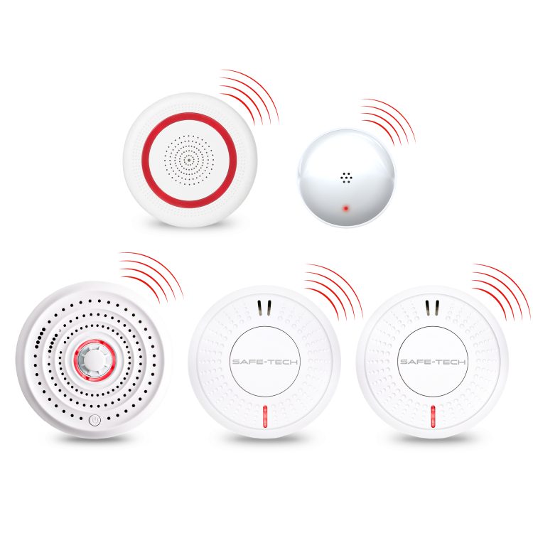 Pre-linked Fire Alarm System for Elderly Deaf & Hard of Hearing