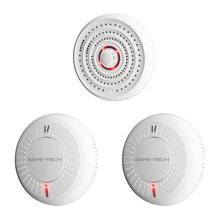 2x Interlinked Smoke and Heat Alarm Bundle Kit