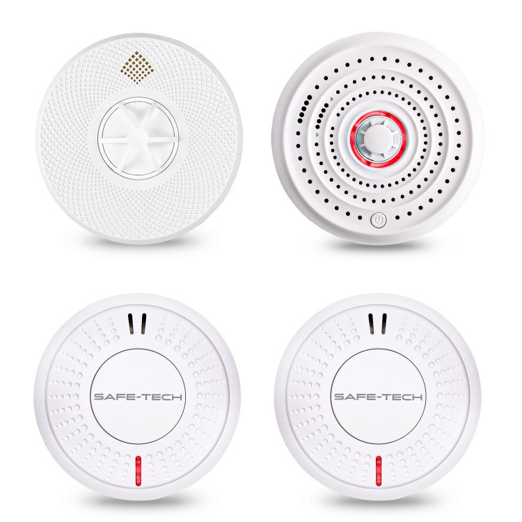 2x Interlinked Smoke Heat Alarm & Multi-Sensor Alarm Bundle Kit